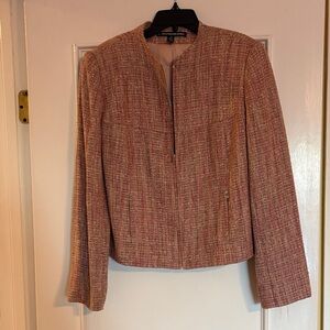 Ellen Tracy Pink Tweed Blazer